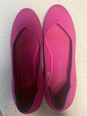 Rothy's Bright Pink Slip-On Ballet Flats